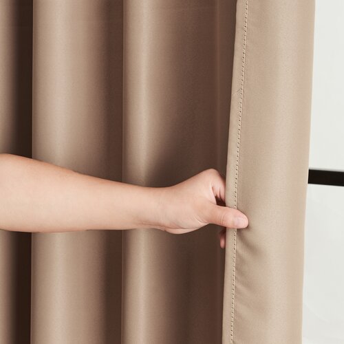 4Home Verdunkelungsvorhang mit Ringen Dublin Beige, 150 x 250 cm