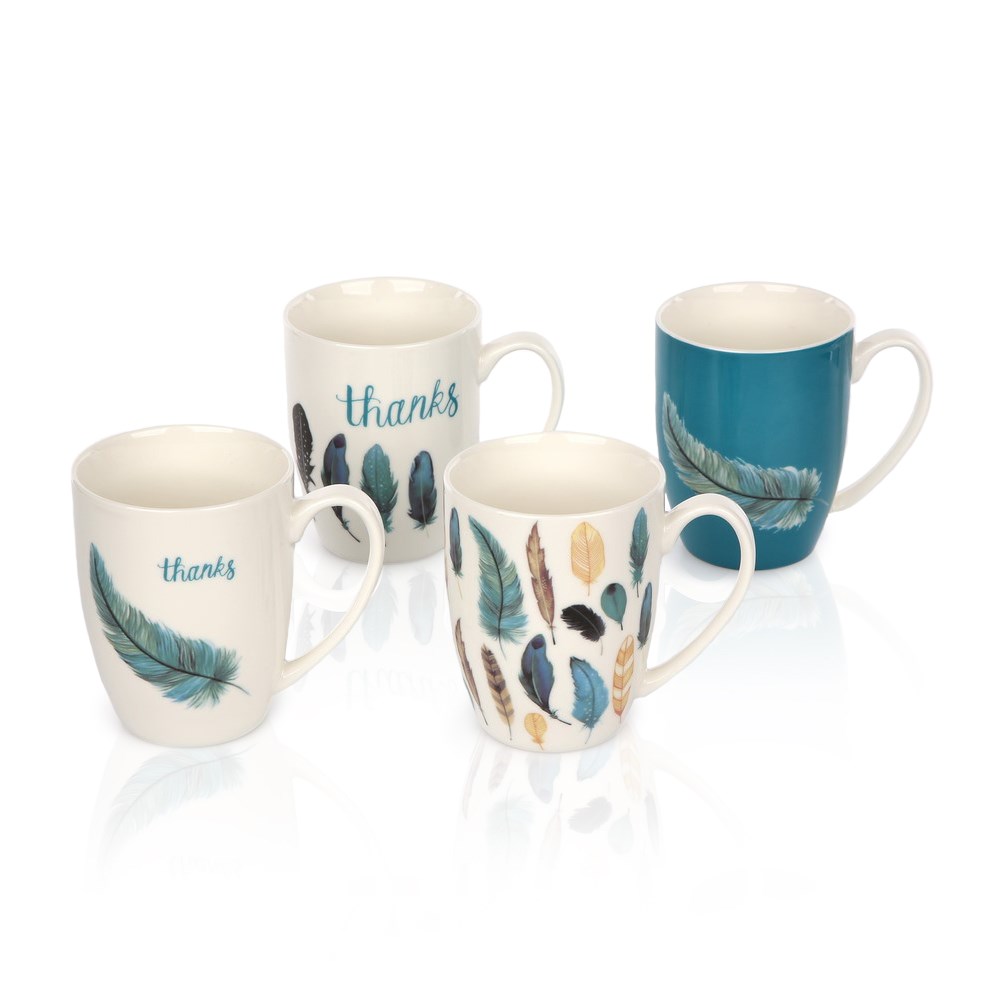 Sada hrnčekov Pierka 350 ml, 4 ks