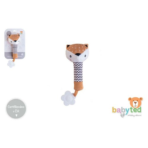 Pískátko / kousátko babyted Srneček plyš 25 cm, hnědá