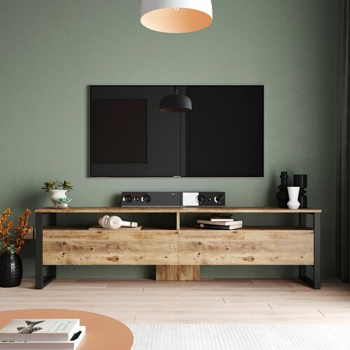 Televízny stolík Man Atlantic Pine and Black