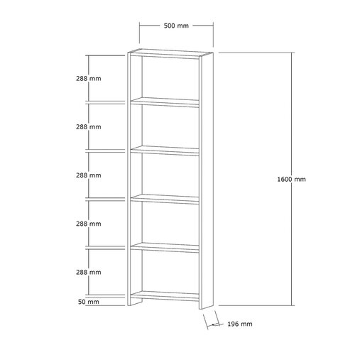 New White könyvespolc