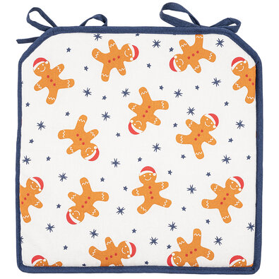 Pernă de scaun Home Elements Gingerbread alb, 40 x 40 c,