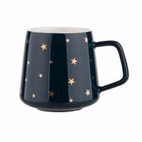 Altom Porzellantasse Golden stars, 370 ml, navy blue