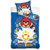Dětské bavlněné povlečení Angry Birds Prak modrá, 140 x 200 cm, 70 x 80 cm