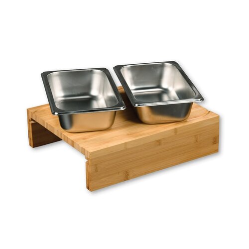 Kesper 58355 Deska do krojenia z tackami, stal nierdzewna, 35 x 29 x 9,5 cm