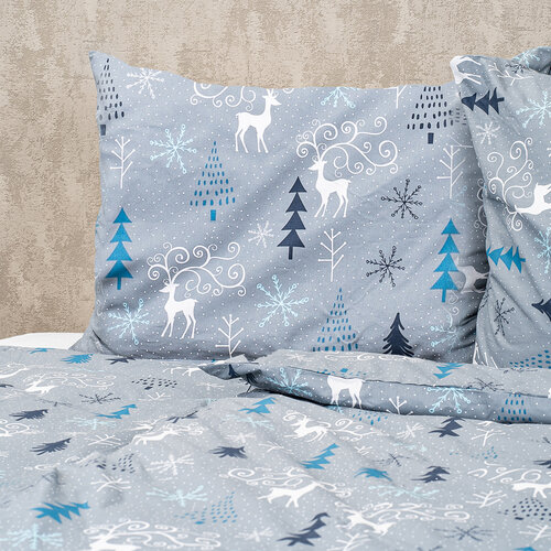 Lenjerie de pat din bumbac 4Home Elegant deer greygri, 140 x 200 cm, 70 x 90 cm