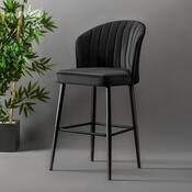 Set de scaune de bar Rubi Black and Black, 2 buc.