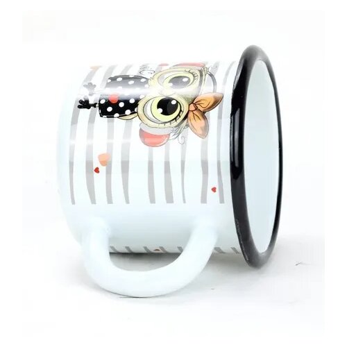 Belis Kubek emaliowany Sowa music, 7 cm, 0,25 l