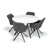 Jídelní stůl FINO QUATTRO MARBLE 120, bílý mramor