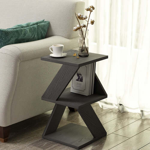 Odkládací stolek Albeni Black Wooden