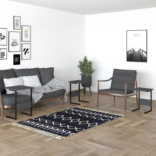 Beistelltisch Sali Black, 3 Stück