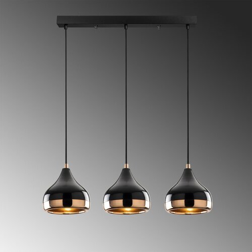 Lampa wisząca Horizont Yildo - 6877,czarna-miedziana