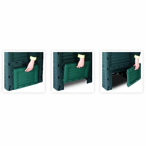 Composter, 300 l , negru 61 x 61 x 83 cm