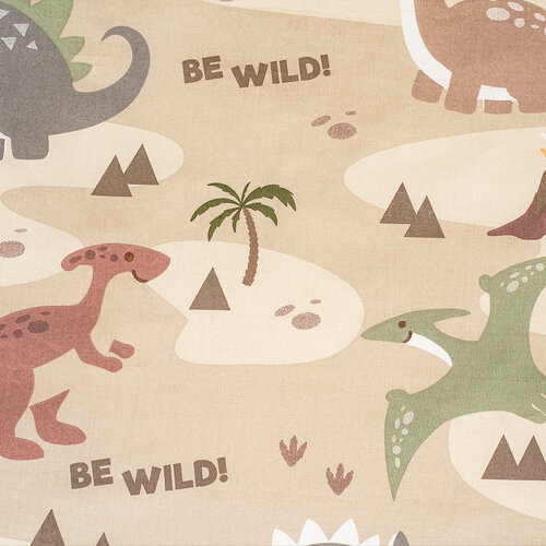 Lenjerie de pat din bumbac pentru copii 4Home Dinoworld, 140 x 200 cm, 70 x 90 cm