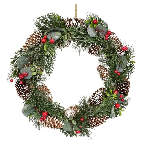 Milano karácsonyi díszkoszorú, 34 cm