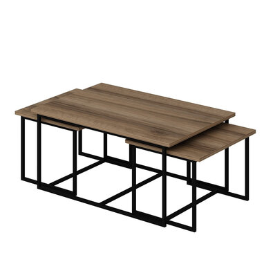 Levada Walnut kisasztal szett, 3 db