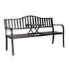 Bancă cu masă de depozitare Happy Green Rea 150 x60 x 85 cm, negru