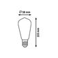 Rabalux Dekorativní LED filament žárovka, jantarová, E27, ST58, 5,4 W, 600lm