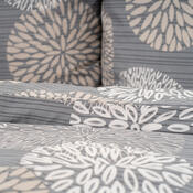 4Home Pościel bawełniana Grey Petals, 220 x 200 cm, 2 szt. 70 x 90 cm