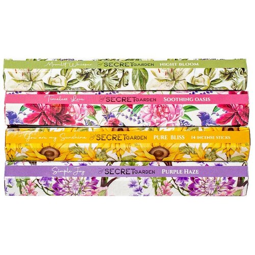 Arome Set di palitos aromáticos Secret garden, 4aromas