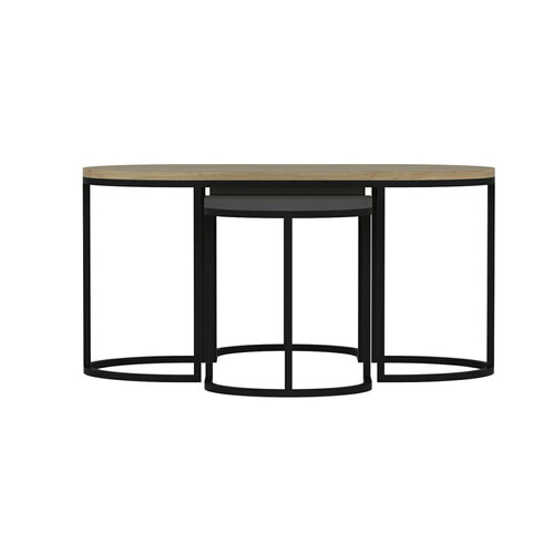 Beistelltisch Dena Anthracite, 3 Stück