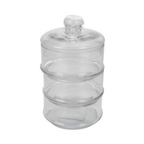 Sada sklenených dóz s pokrievkou, pr. 12,5 cm Sada sklenených dóz s pokrievkou, pr. 12,5 cm