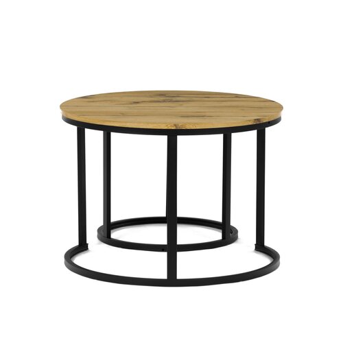 Couchtisch-Set, Wild Eiche, 2 Stück