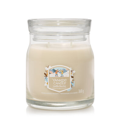 Yankee Candle Signature vonná sviečka v skle sostrednou vôňou Vanilla Flurries, 368 g