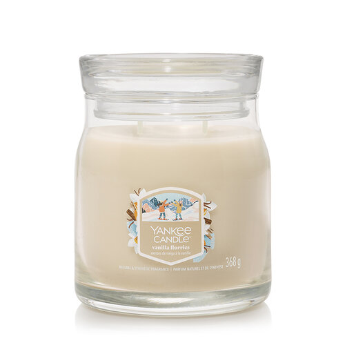 Yankee Candle lumânare parfumată Signature în pahar cu aromă medie Vanilla Flurries, 368 g