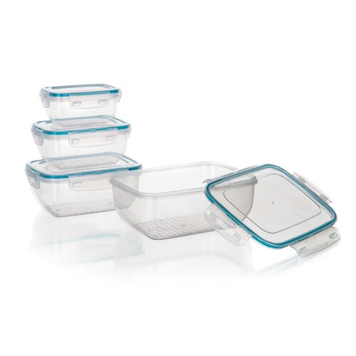 Banquet Set of plastic containers with lids Leya,4 pcs