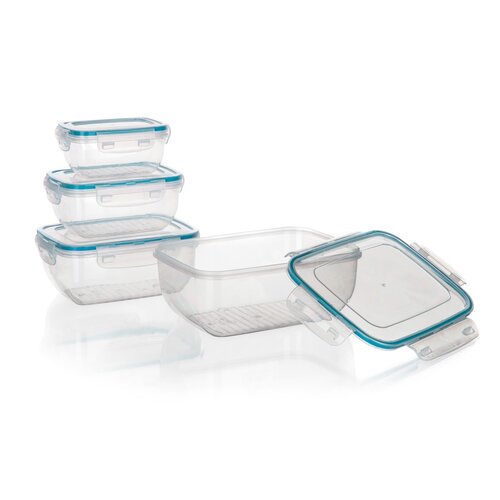 Set de recipiente de plastic cu capac Banquet Leya, 4 buc.