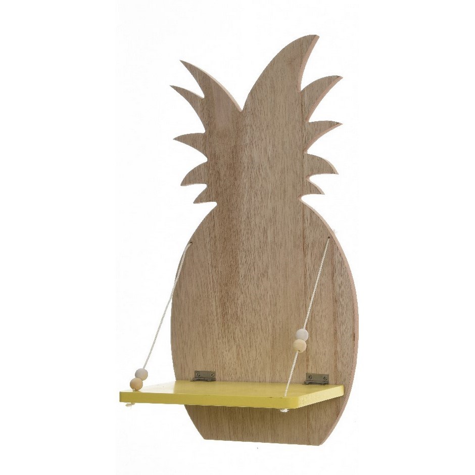 Nástenná polica Ananás, žltá