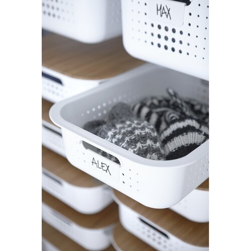 Coș de depozitare SmartStore Modern, alb, 37 x 28x 15 cm