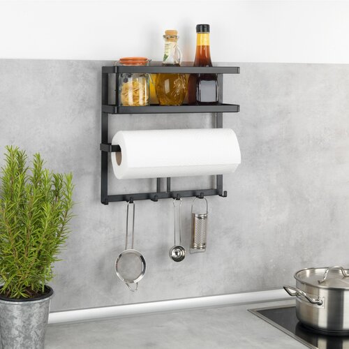 Wenko Multifunktionales Küchenregal mit Haken Gala, 33 x 9 x 30 cm