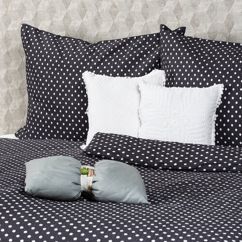 4Home Pościel z kory Szara kropka, 140 x 220 cm, 70 x 90 cm