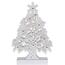 Fából készült karácsonyfa Cardolo fehér, 10 LED