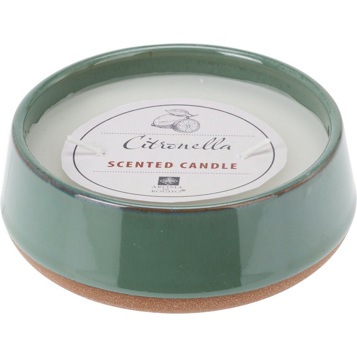 Lumânare repelentă Citronella, verde, 420 g , 12 x4,5 cm