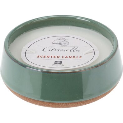 Repelentní svíčka Citronella, zelená, 420 g, 12 x 4,5 cm