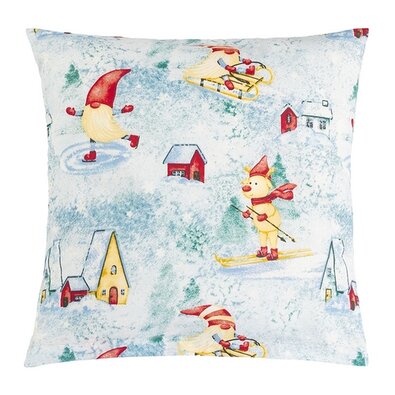 Bellatex Božični bombažni prevlek za blazino Skřítna drsalkah, 40 x 40 cm