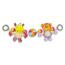 Baby Mix Pluszowa grzechotka do wózka dla dzieci,hipopotam i małpka, 28 cm