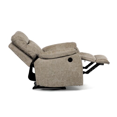 Elektrické křeslo s bezdrátovým ovládáním, vintage, béžová