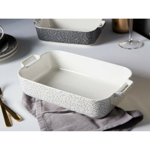 Altom Misa do zapiekania Granit 24 x 14 x 6 cm, biały