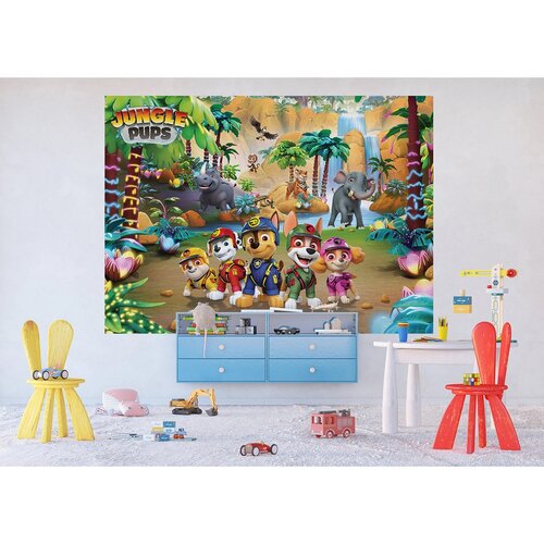 Fototapeta dla dzieci Paw Patrol Jungle Pups 252 x 182 cm, 4 części