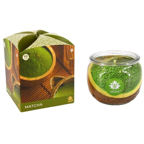 Arome dišeča sveča v steklenem kozarcu Matcha, 90g