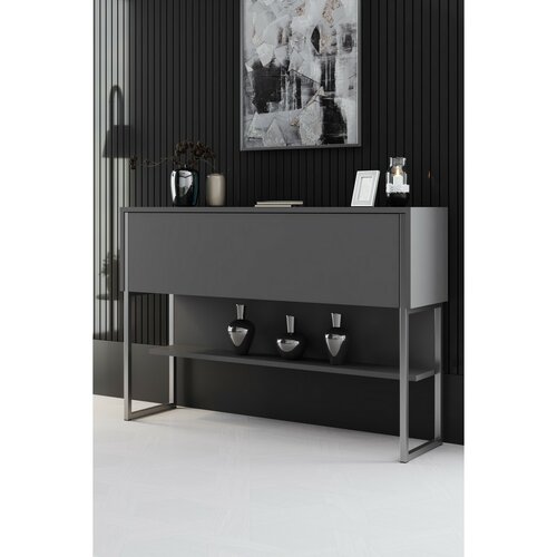 Komoda Luxe Anthracite and Silver