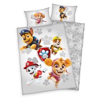 Bawełniana pościel dziecięca do łóżeczka Paw Patrol szary, 100 x 135 cm, 40 x 60 cm Bawełniana pościel dziecięca do łóżeczka Paw Patrol szary, 100 x 135 cm, 40 x 60 cm