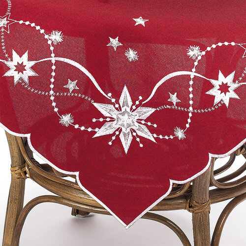 Vianočný obrus Vianočná hviezda červená, 120 x 140 cm