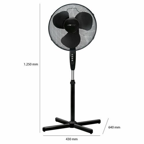 Clatronic VL 3603 S BK wentylator stojący 40 cm, czarny
