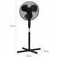 Clatronic VL 3603 S BK wentylator stojący 40 cm, czarny