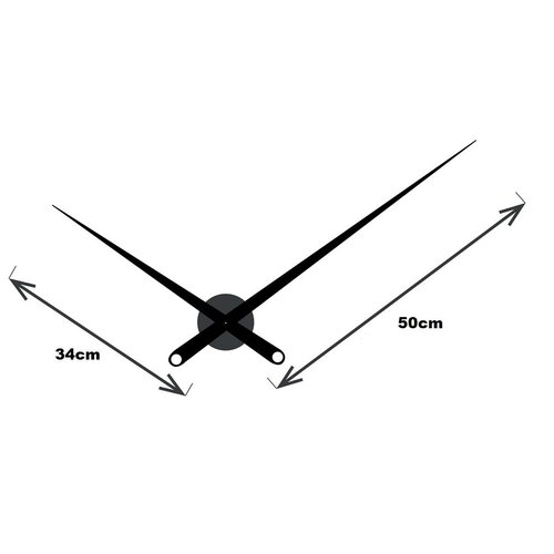 Future Time FT9130BK Hands black Designerski zegar ścienny, śr. 100 cm